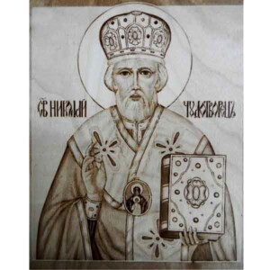 Икона на дереве лик святого в Новосибирске
