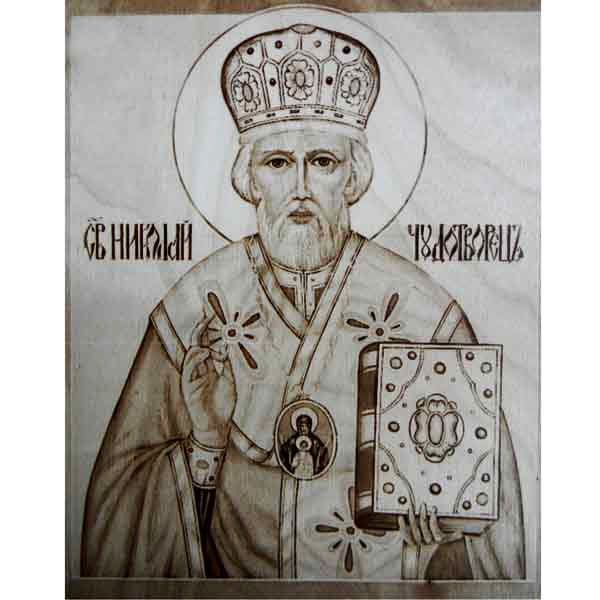 Икона на дереве лик святого в Новосибирске